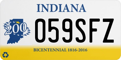IN license plate 059SFZ