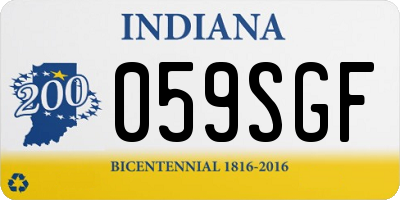 IN license plate 059SGF