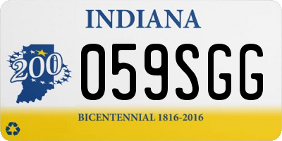 IN license plate 059SGG
