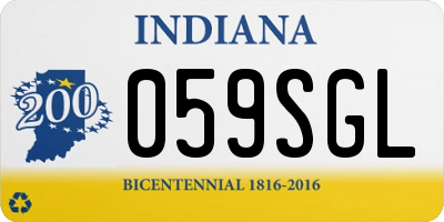 IN license plate 059SGL