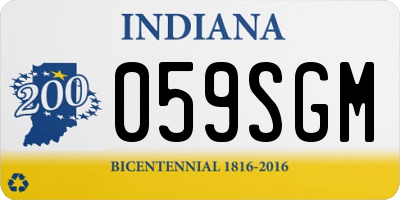 IN license plate 059SGM