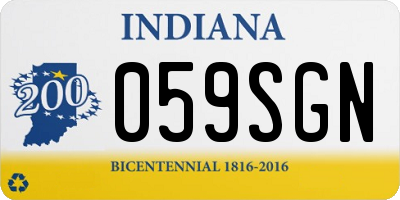 IN license plate 059SGN