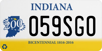 IN license plate 059SGO