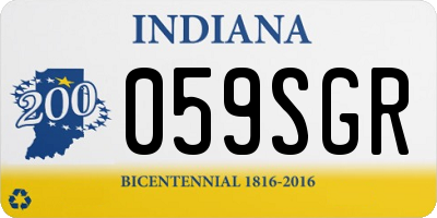 IN license plate 059SGR