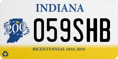 IN license plate 059SHB