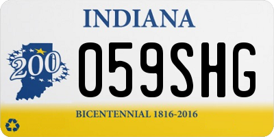 IN license plate 059SHG