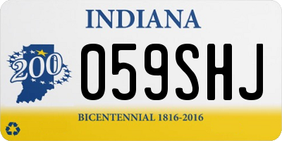 IN license plate 059SHJ