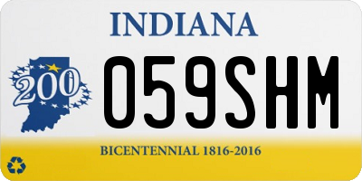 IN license plate 059SHM