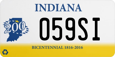 IN license plate 059SI