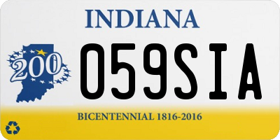 IN license plate 059SIA