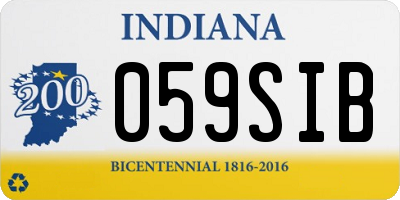 IN license plate 059SIB