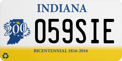 IN license plate 059SIE