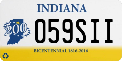 IN license plate 059SII