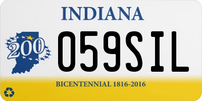 IN license plate 059SIL