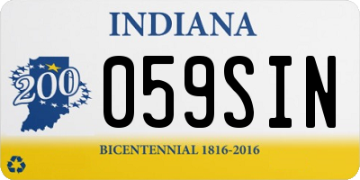 IN license plate 059SIN
