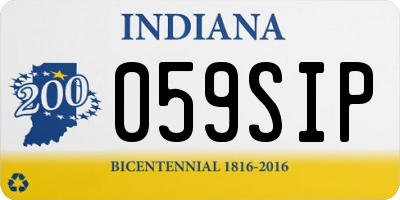 IN license plate 059SIP