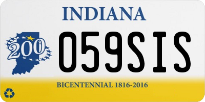 IN license plate 059SIS