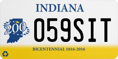 IN license plate 059SIT