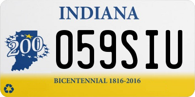 IN license plate 059SIU