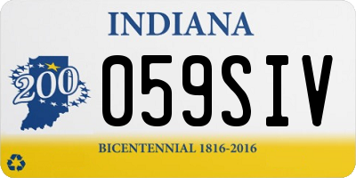 IN license plate 059SIV
