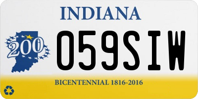 IN license plate 059SIW