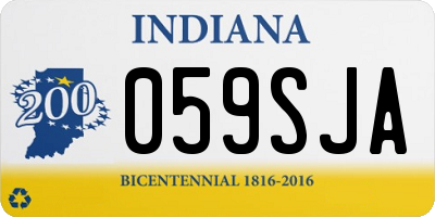 IN license plate 059SJA