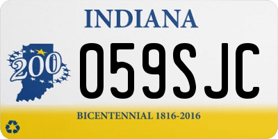IN license plate 059SJC