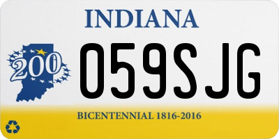 IN license plate 059SJG