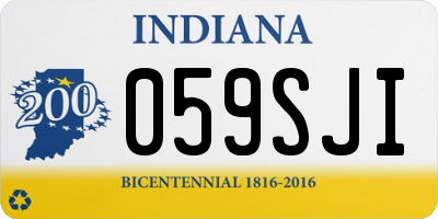 IN license plate 059SJI
