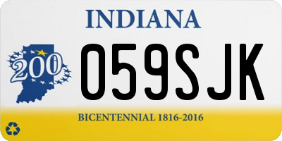 IN license plate 059SJK