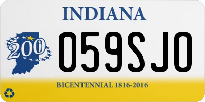 IN license plate 059SJO