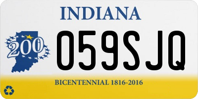 IN license plate 059SJQ