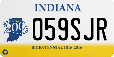 IN license plate 059SJR