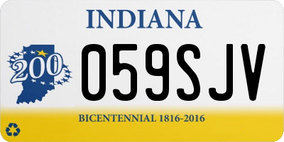 IN license plate 059SJV