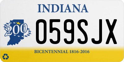 IN license plate 059SJX