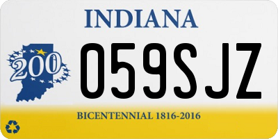 IN license plate 059SJZ