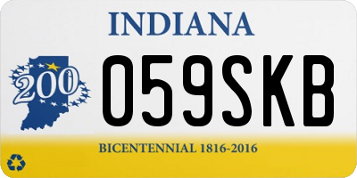 IN license plate 059SKB