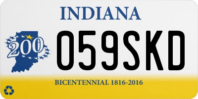 IN license plate 059SKD