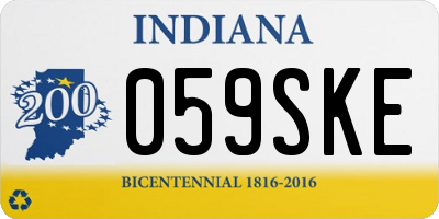 IN license plate 059SKE
