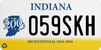 IN license plate 059SKH