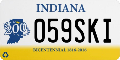 IN license plate 059SKI