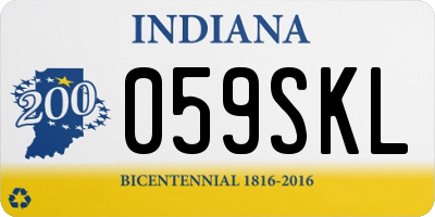 IN license plate 059SKL