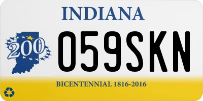IN license plate 059SKN