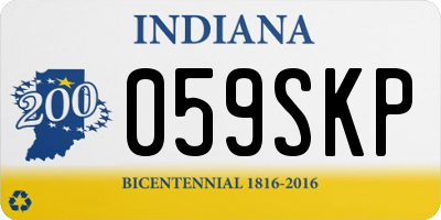 IN license plate 059SKP