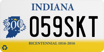 IN license plate 059SKT