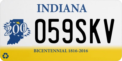 IN license plate 059SKV