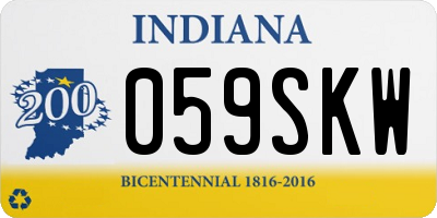 IN license plate 059SKW