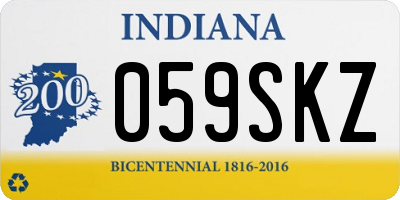 IN license plate 059SKZ