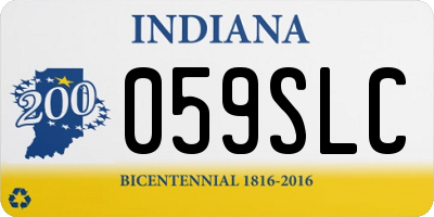 IN license plate 059SLC