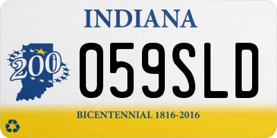 IN license plate 059SLD